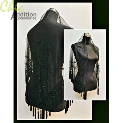 Beaded shawl 0016-A